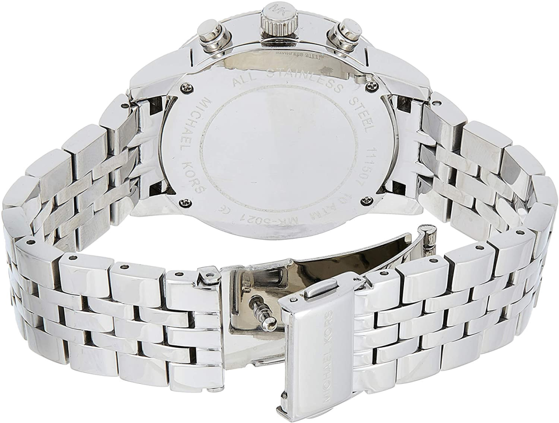 Montre Femme Michael Kors MK5021 Ritz Acier Argenté, Cadran Nacre Bleu vue 3