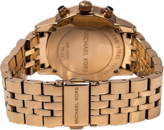 Montre Femme Michael Kors MK5026 - Cadran Blanc, Bracelet Acier Inoxydable Or Rose vue 2
