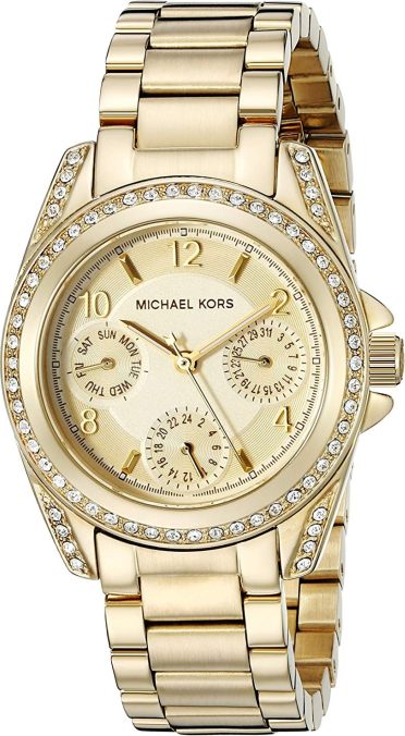 Montre Femme Michael Kors MK5166 Blair - Boîtier et Bracelet Acier Doré avec Strass