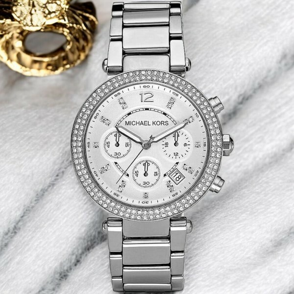 Montre Michael Kors MK5353 pour Femme, Boîtier Argenté avec Cristaux Swarovski vue 4