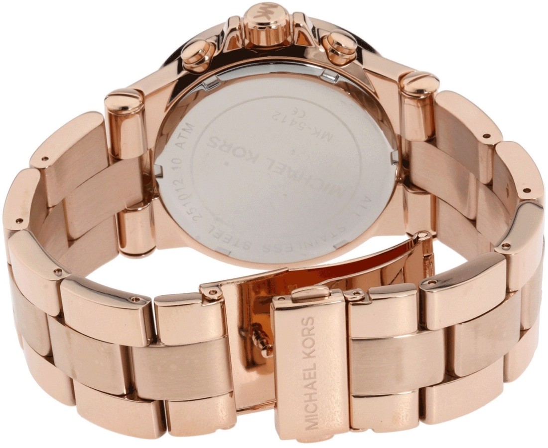 Montre Femme Michael Kors Dylan MK5412 en acier or rose avec brillants vue 2