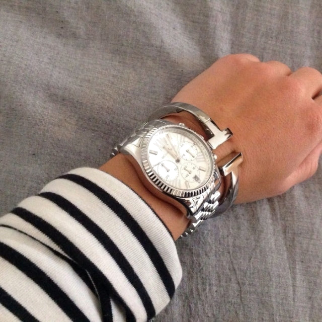 Montre Femme Michael Kors MK5555 Chronographe Acier Argenté vue 4