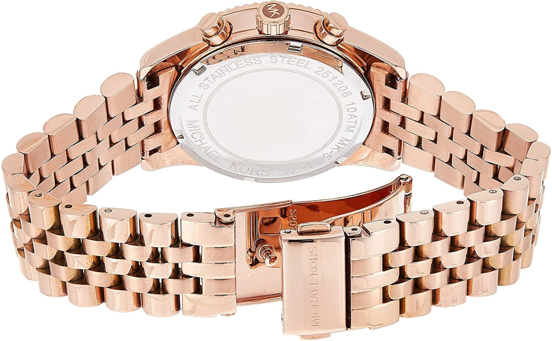 Montre Michael Kors MK5569 Lexington en Acier PVD Or Rose avec Chronographe vue 3