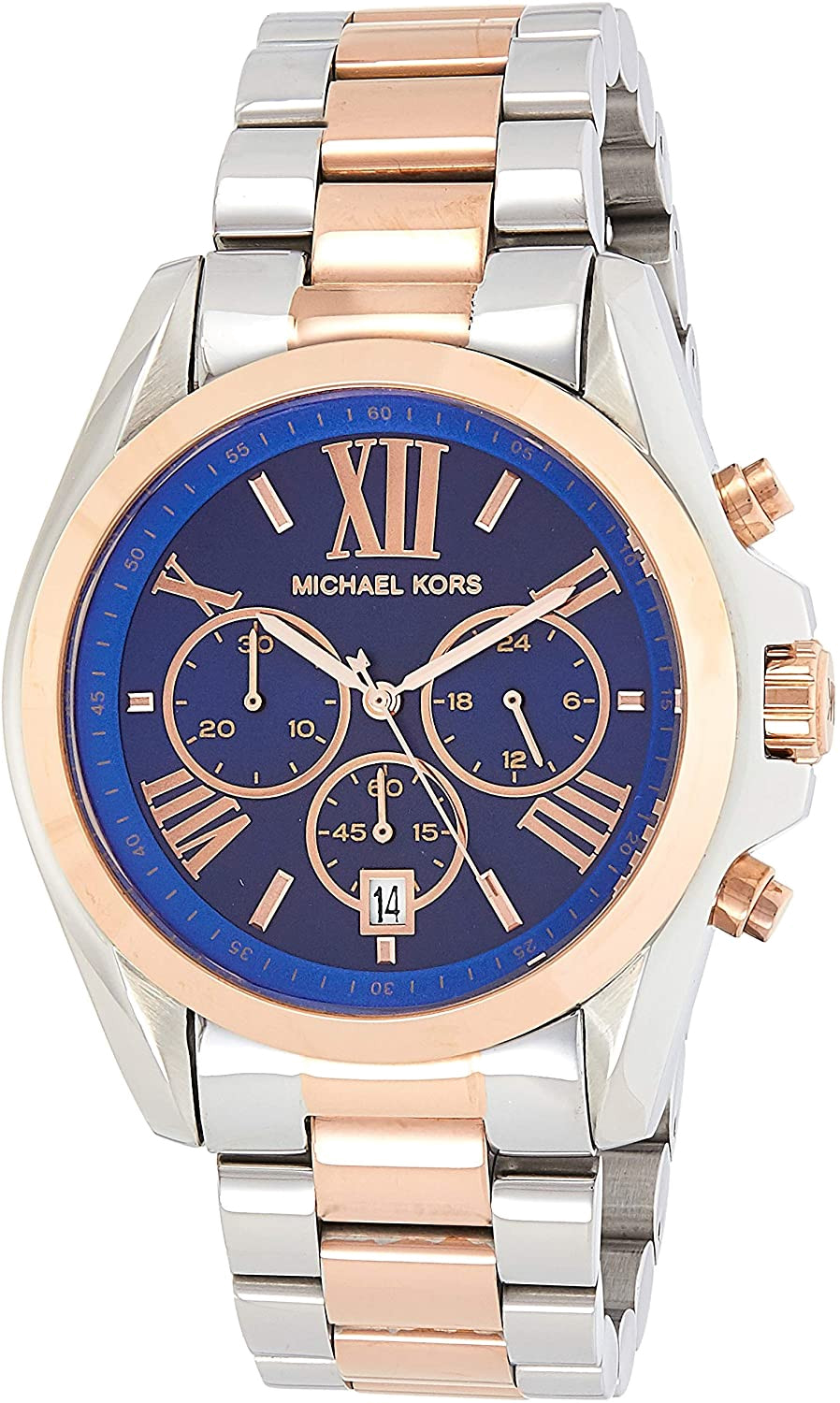 Montre Femme Michael Kors Bradshaw MK5606 Cadran Bleu Bracelet Acier
