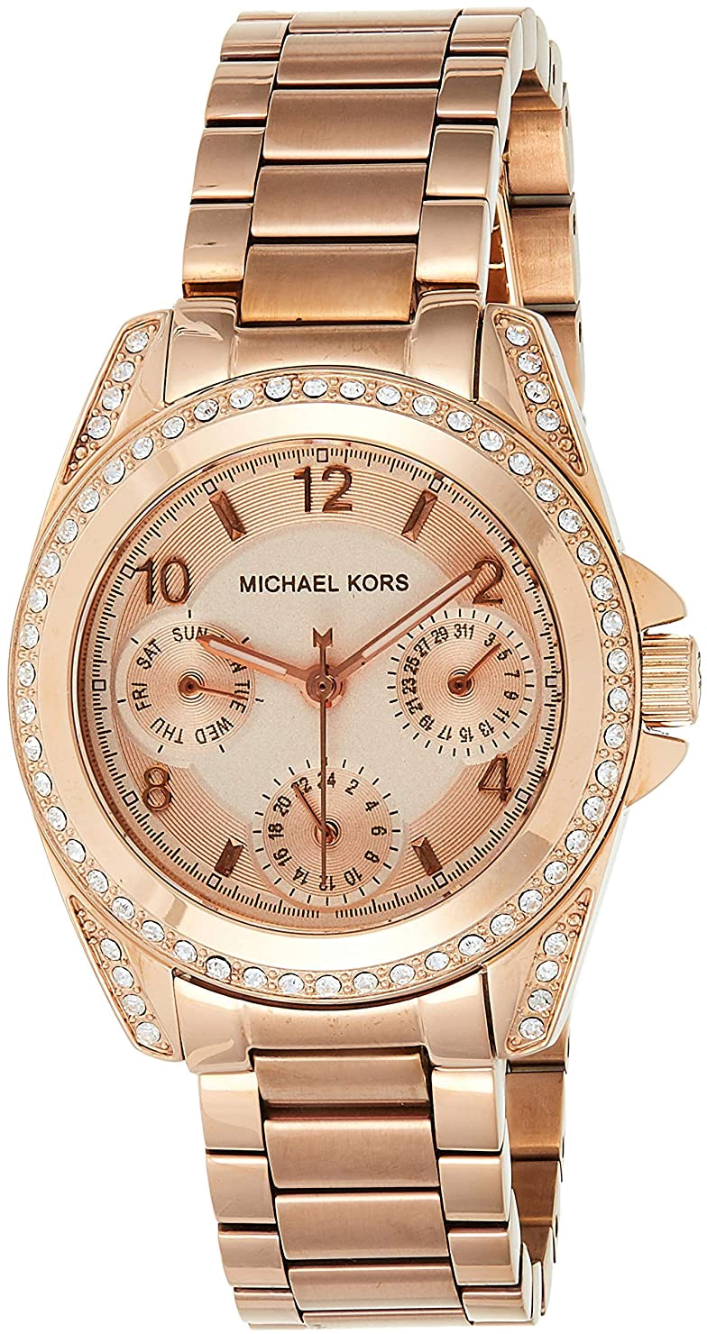 Montre Femme Michael Kors Blair MK5613 en Acier Or Rose vue 3