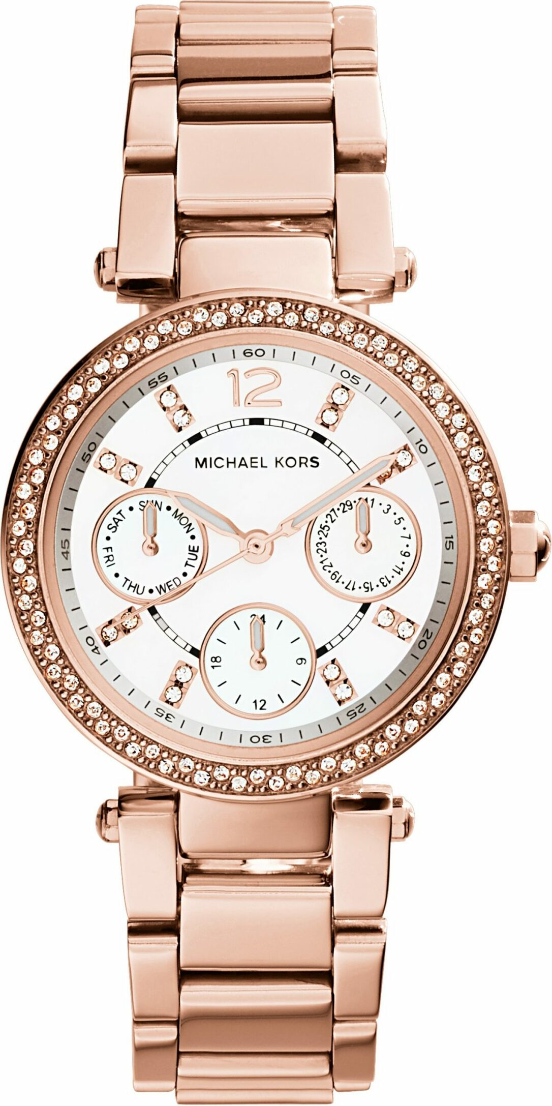 Montre Femme Michael Kors Parker MK5616 en Acier Or Rose vue 2