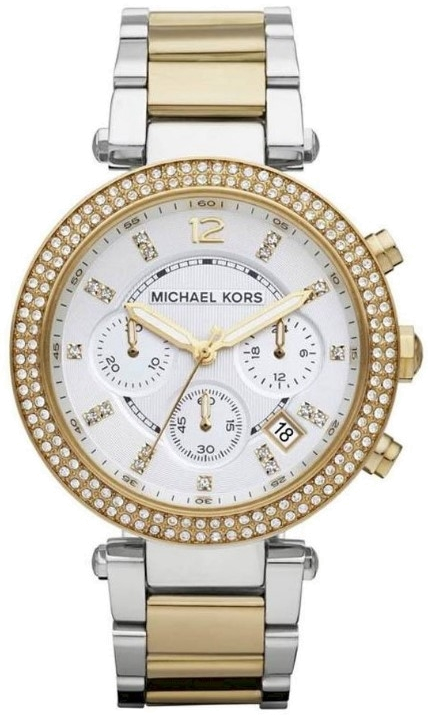 Montre Femme Michael Kors Parker MK5626 Chronographe Acier Bicolore Or et Argent