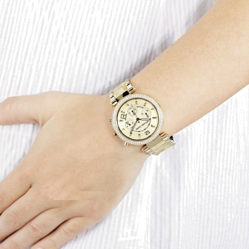 Montre Michael Kors MK5632 Femme - Cadran et Bracelet Mixte Or vue 4