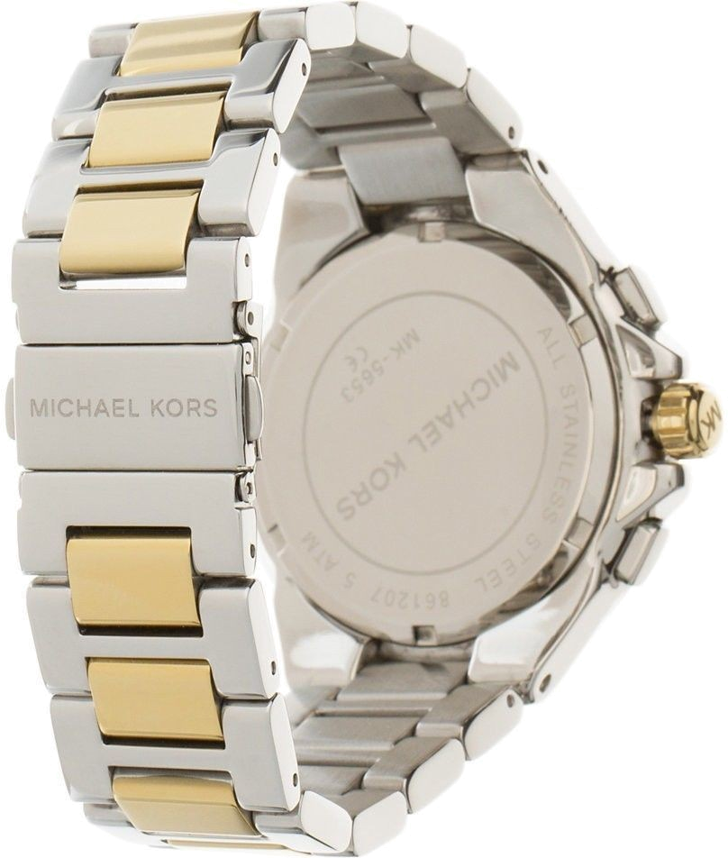 Montre Femme Michael Kors MK5653 Camille - Cadran Blanc, Bracelet Acier Inoxydable Bi-ton Argenté et Doré vue 2