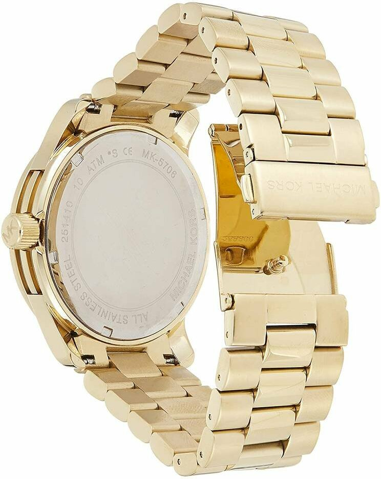 Montre Michael Kors Runway MK5706 Cadran avec logo MK incrusté de brillants vue 4