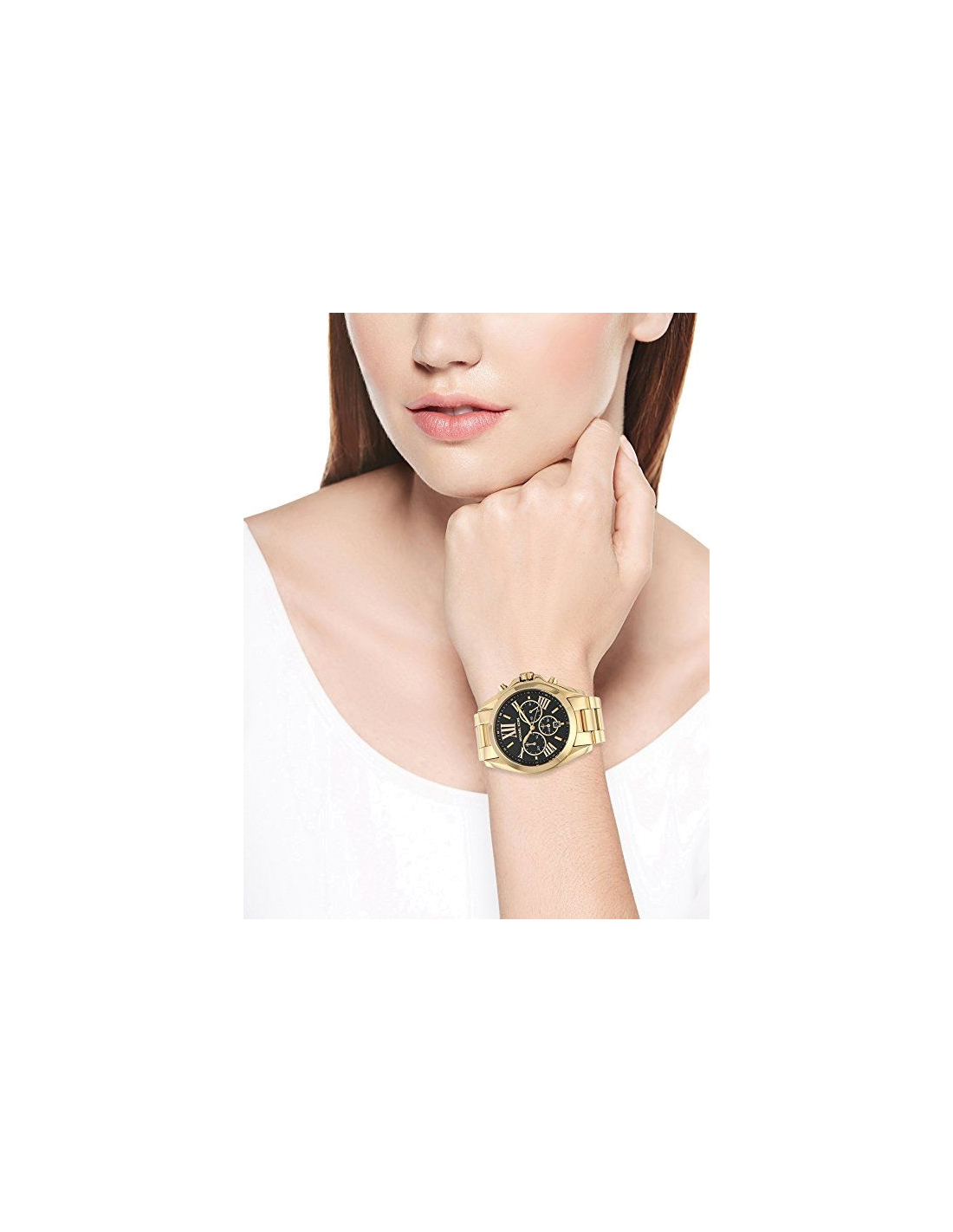 Montre Michael Kors Bradshaw MK5739 Femme - Cadran Noir et Acier Doré vue 4