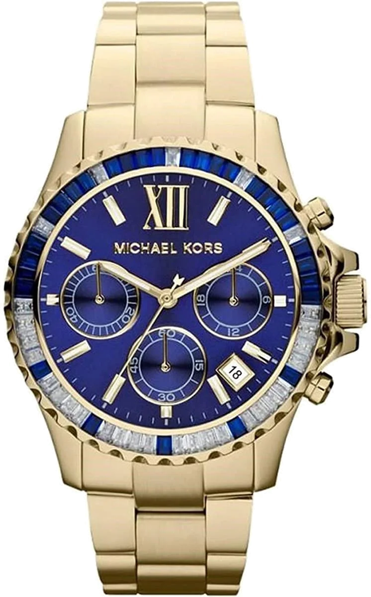 Montre Michael Kors MK5754 Everest Chronographe en Acier Doré et Pierres