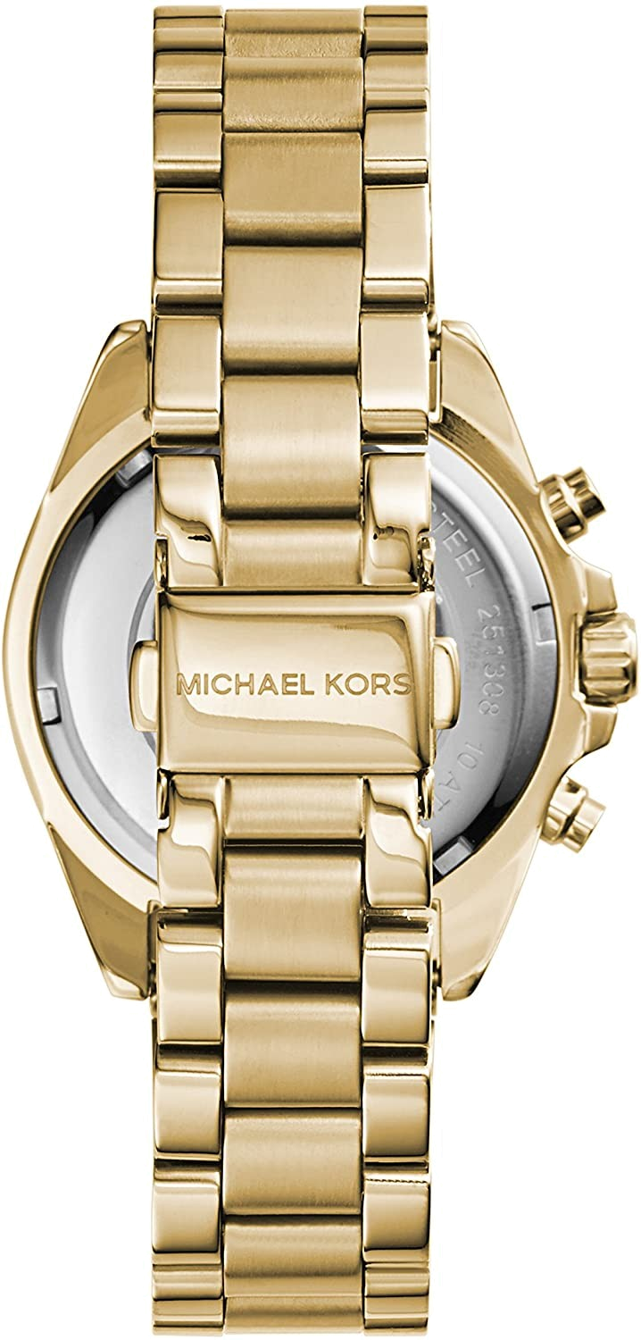 Montre Femme Michael Kors Bradshaw MK5798 en acier inoxydable doré vue 2