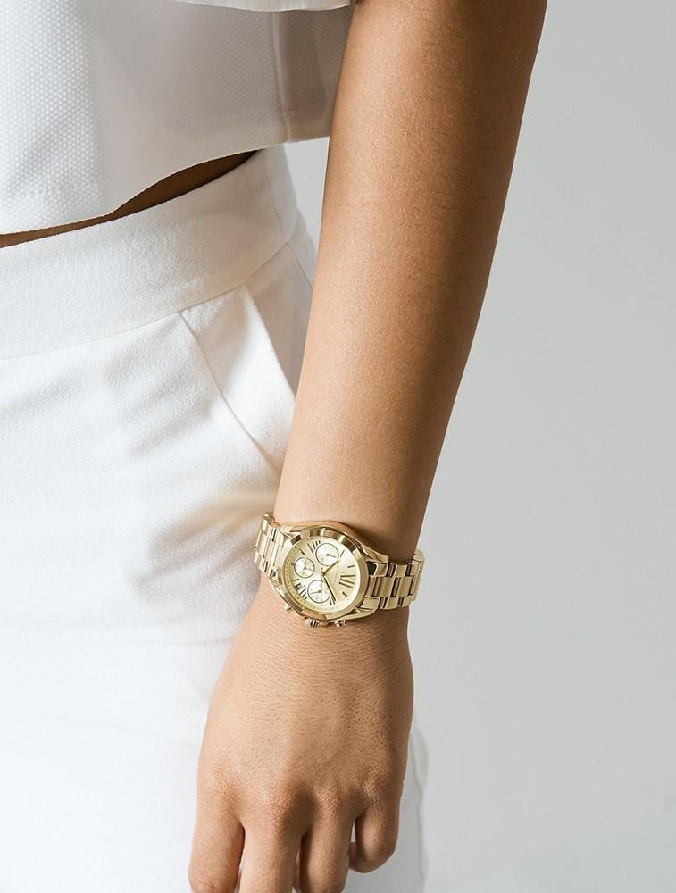 Montre Femme Michael Kors Bradshaw MK5798 en acier inoxydable doré vue 4