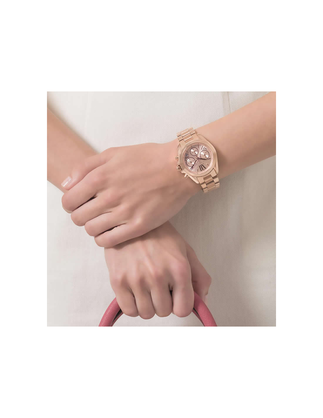 Montre Michael Kors Bradshaw MK5799 Femme en Acier Or Rose vue 4