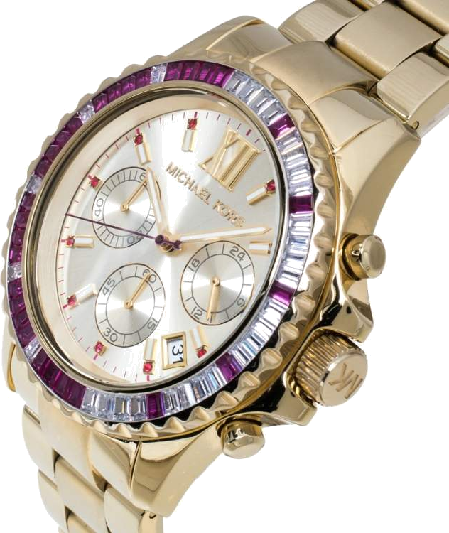 Montre Femme Michael Kors MK5871 Everest en Acier Doré à Lunette Sertie vue 2