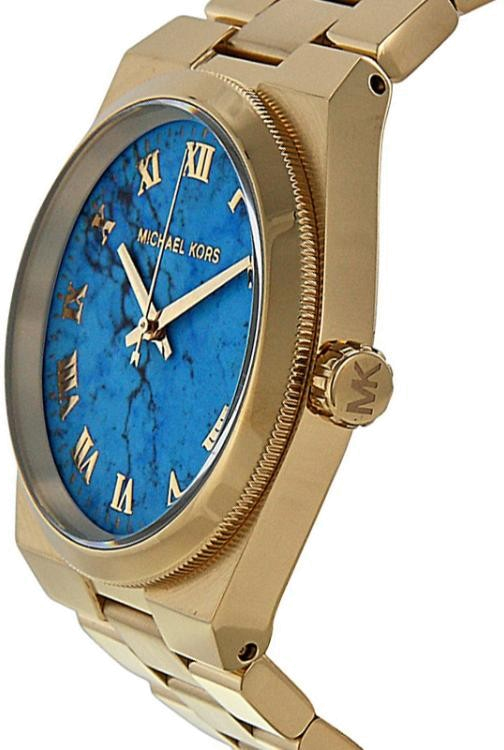 Montre Femme Michael Kors MK5894 - Cadran Turquoise & Bracelet Or vue 2