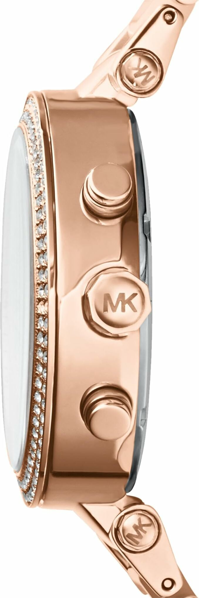Montre Femme Michael Kors Parker MK5896 - Cadran et bracelet or rose, acier et strass vue 2