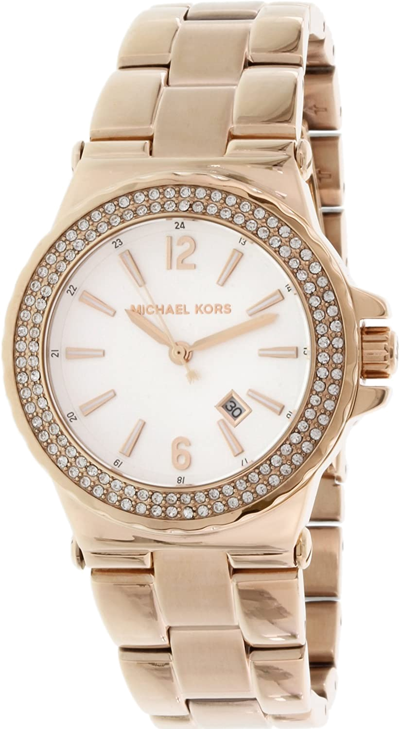 Montre Michael Kors Ritz MK5921 Femme - Cadran Blanc, Bracelet Acier Or Rose