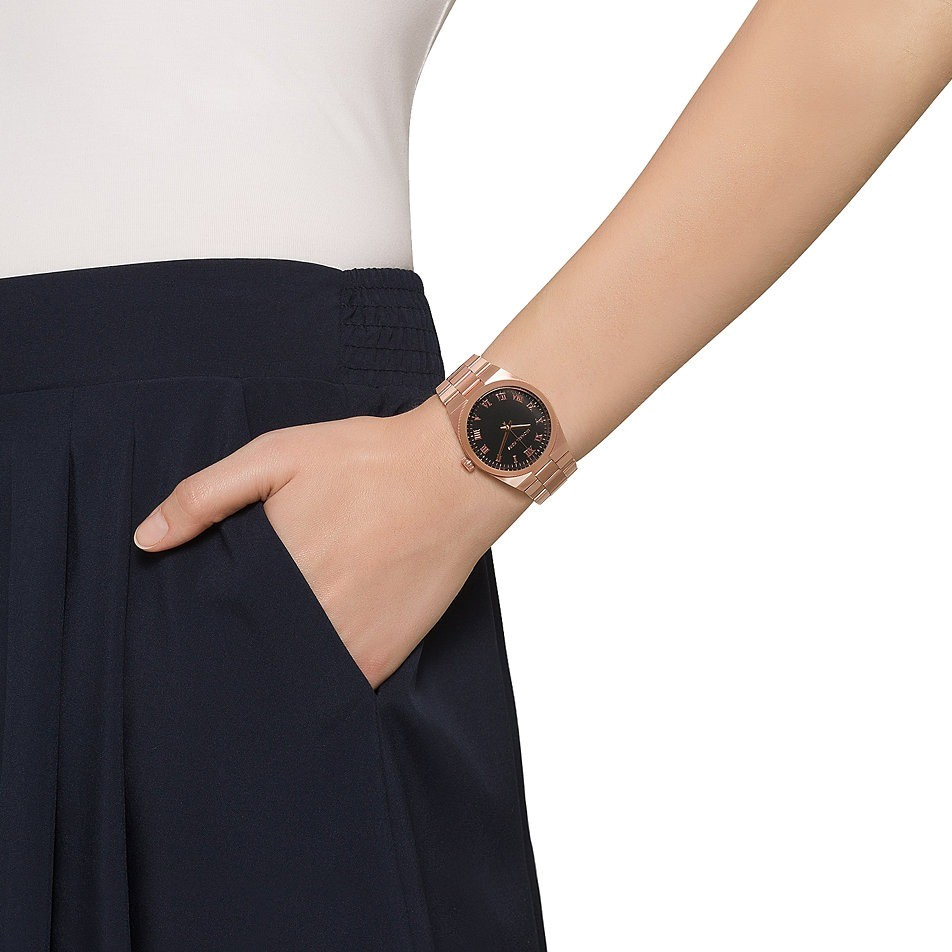 Montre Femme Michael Kors MK5937 - Boîtier Or Rose, Cadran Noir, Acier vue 3