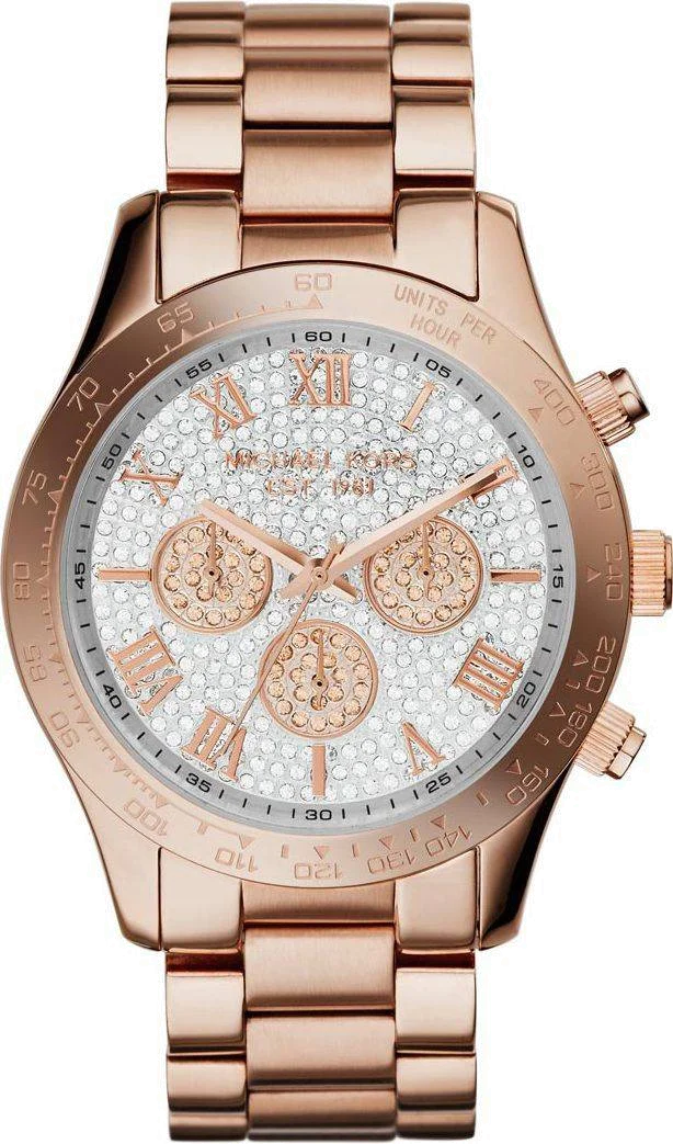 Montre Michael Kors MK5946 Layton au Cadran Brillant et Index Or Rose