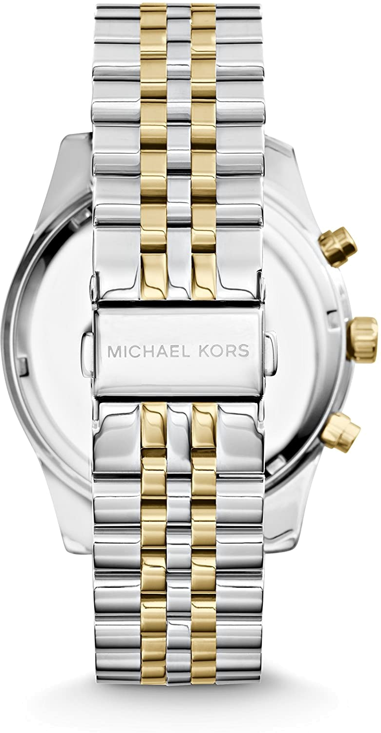 Montre Femme Michael Kors MK5955 Chronographe Bicolore Acier Inox Argent/Or vue 2