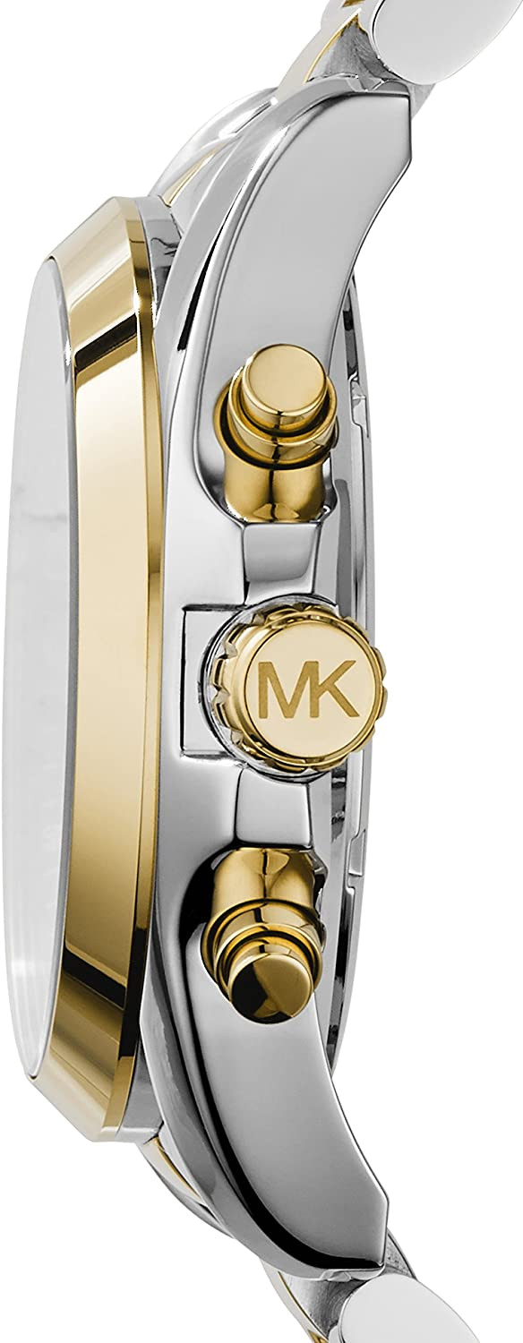 Montre Femme Michael Kors MK5976 Bradshaw - Cadran Bleu, Bracelet Acier Bi-ton Argent et Or vue 2