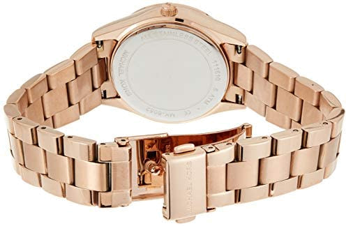 Montre Michael Kors MK6052 en acier doré et cadran bleu vue 2