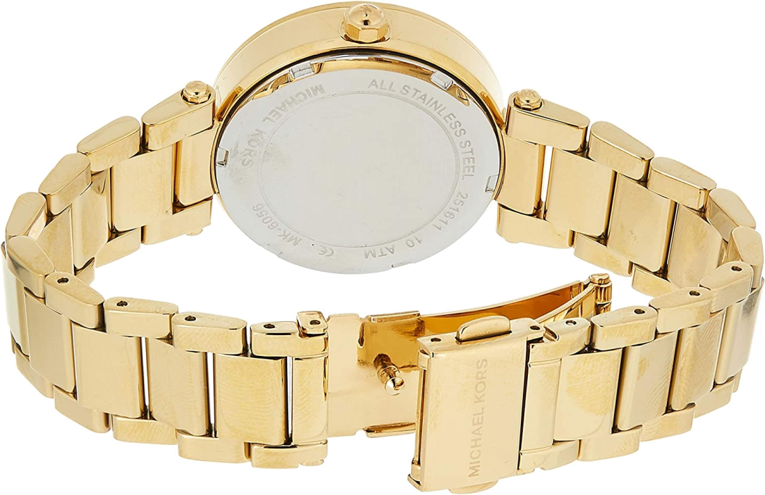 Montre Femme Michael Kors MK6056 Parker en Acier Doré avec Cristaux Swarovski vue 4
