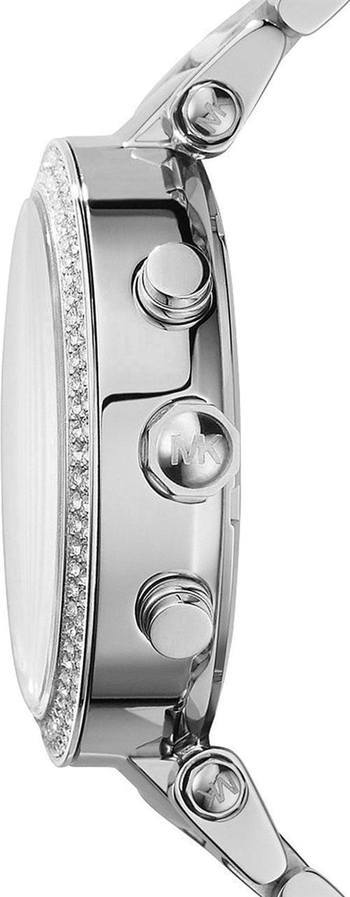 Montre Femme Michael Kors MK6117 Parker Chronographe Acier Cadran Bleu Cristaux vue 3