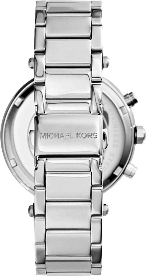 Montre Femme Michael Kors MK6117 Parker Chronographe Acier Cadran Bleu Cristaux vue 4