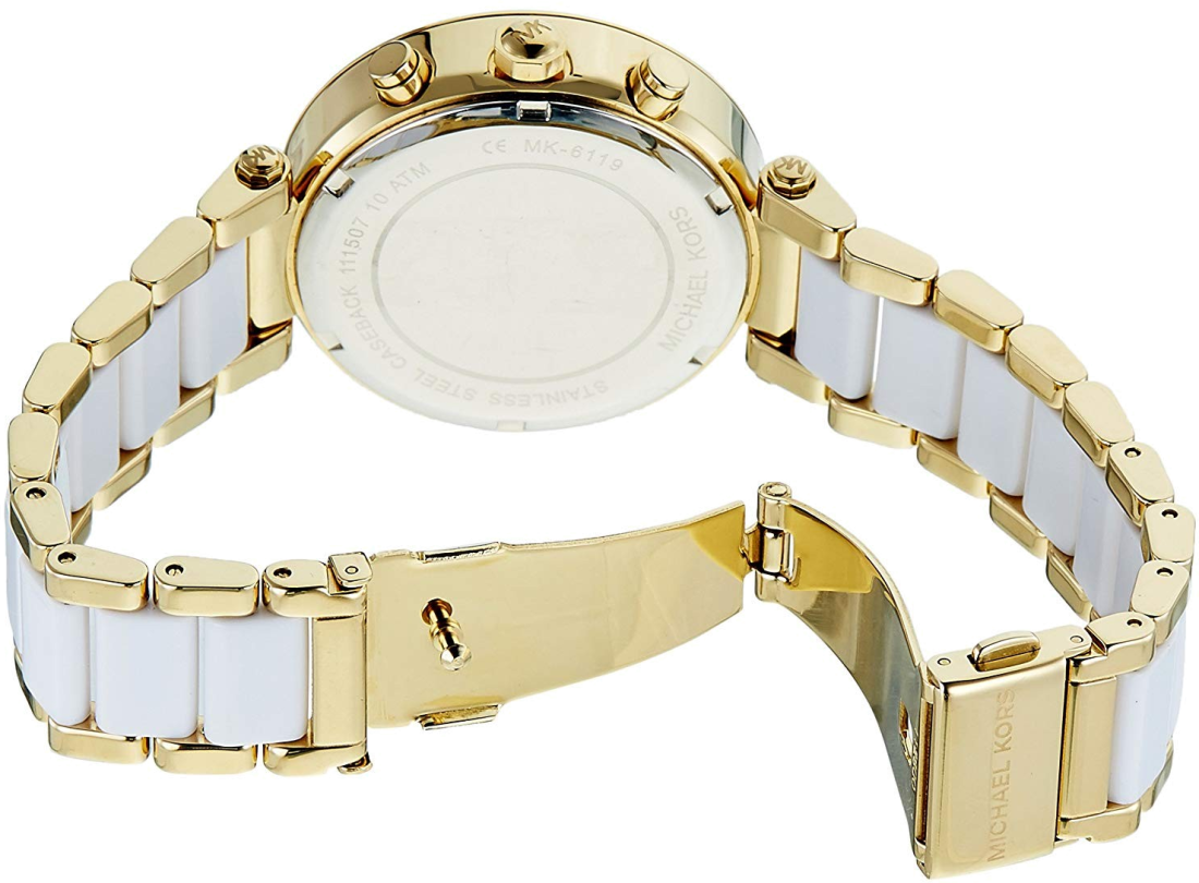 Montre Michael Kors MK6119 Bicolore Or et Acier avec Cristaux vue 4