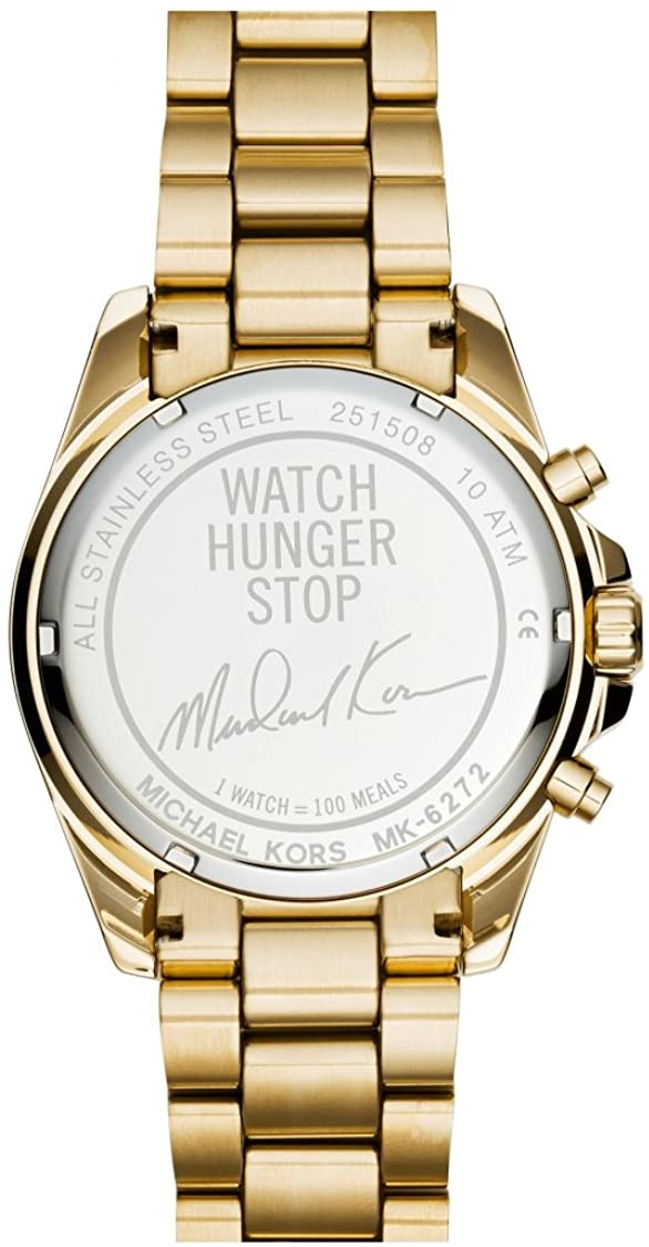 Montre Femme Michael Kors MK6272 Bradshaw Chronographe Cadran Doré Acier Inoxydable vue 2