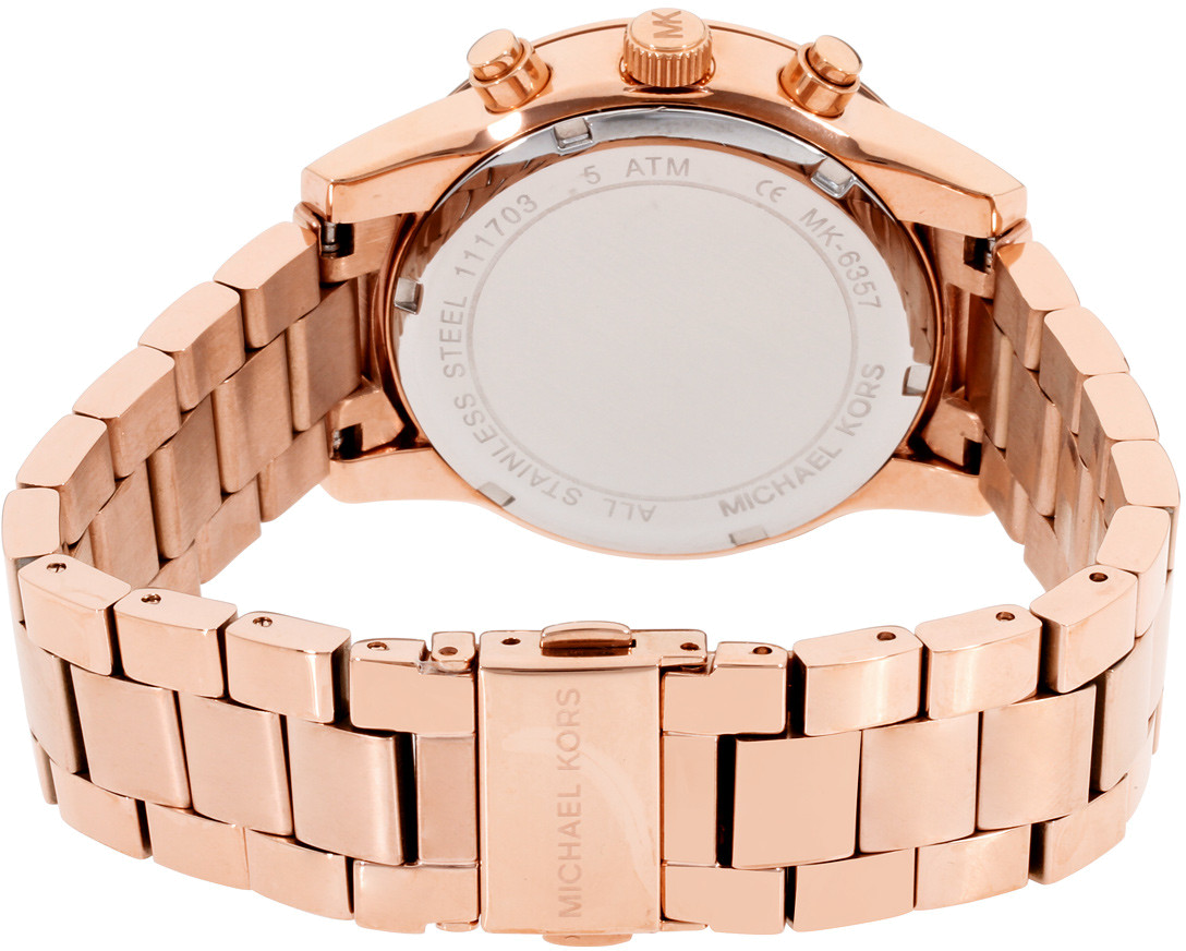 Montre Femme Michael Kors Ritz MK6357 en acier or rose vue 2