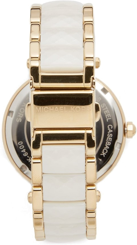Montre Femme Michael Kors Parker MK6400 - Boîtier et bracelet bicolore or et acier, cadran nacré vue 2