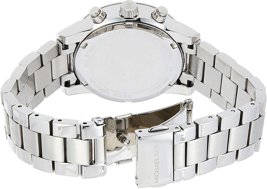 Montre Femme Michael Kors MK6428 Ritz en Acier Argenté à Bracelet Maillons vue 3