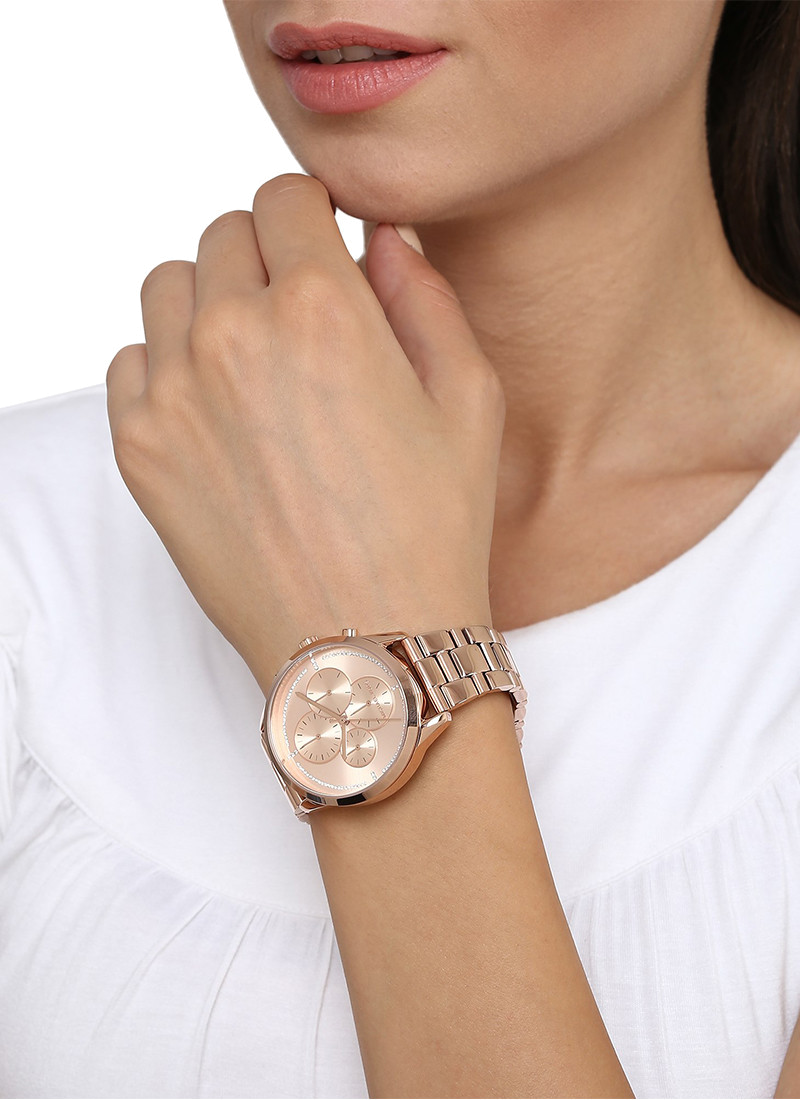 Montre Femme Michael Kors Briar MK6465 en Or Rose vue 4