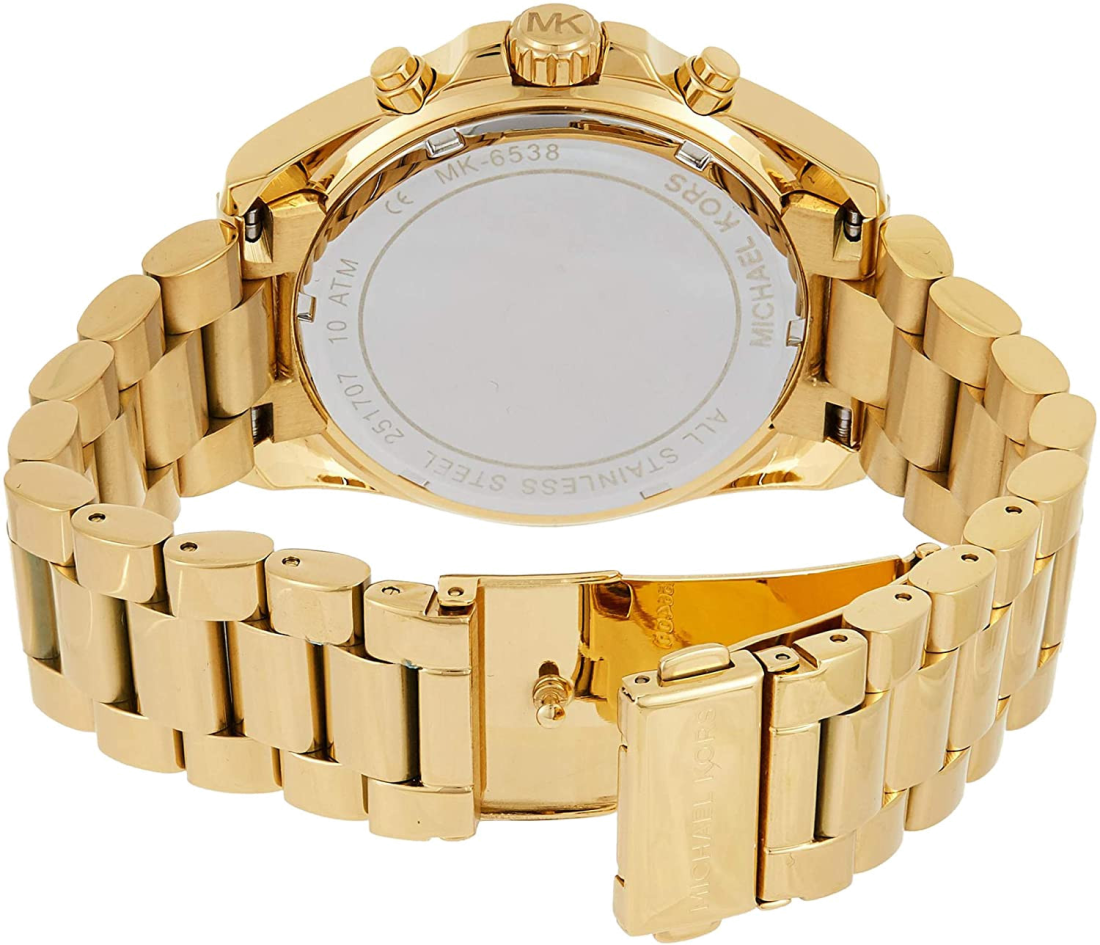 Montre Michael Kors MK6538 Bradshaw Femme en Acier Doré, Chronographe vue 3