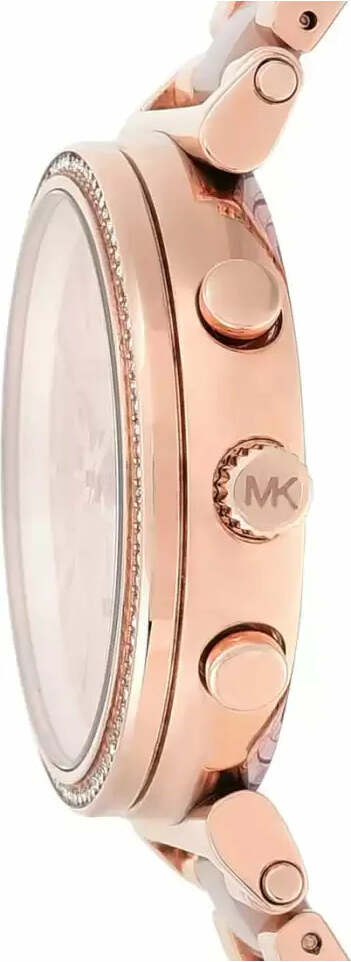 Montre Femme Michael Kors Sofie MK6560 Cadran Or Rose Bracelet Bi-Matière vue 2