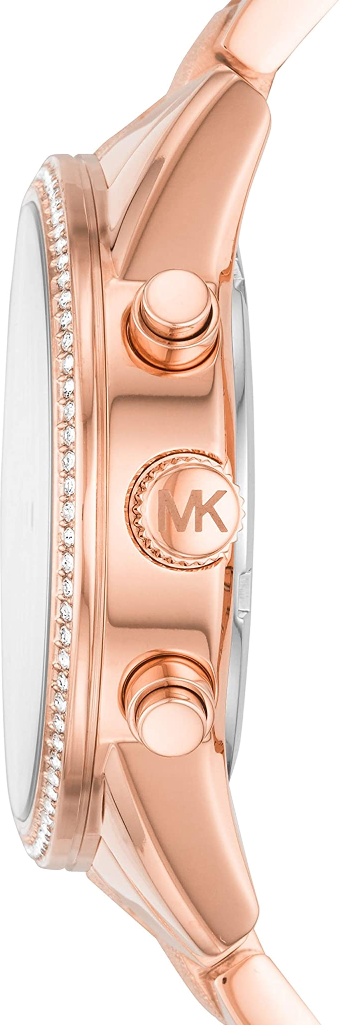 Montre Femme Michael Kors Ritz MK6598 en acier or rose à cristaux vue 2