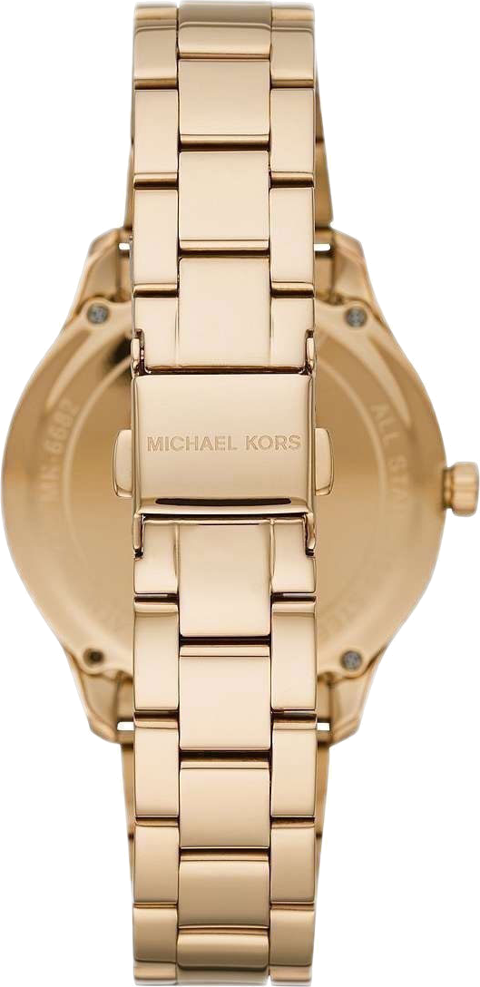 Montre Femme Michael Kors MK6682 en Acier Doré, Cadran Noir Gravé vue 2