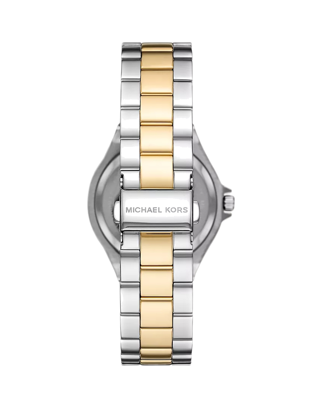 Montre femme Michael Kors Lennox MK6988 cadran doré bracelet en acier inoxydable bicolore vue 3
