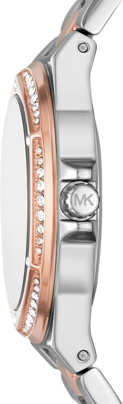 Montre femme Michael Kors Lennox MK6989 bracelet en acier inoxydable bicolore vue 3