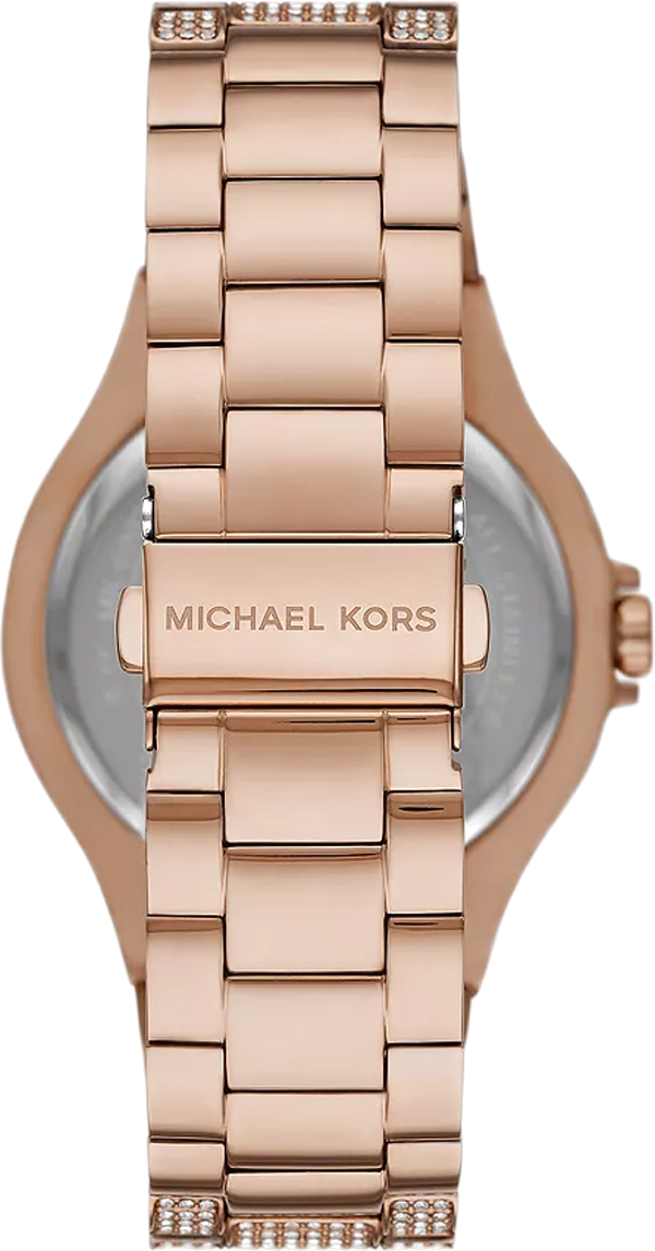 Montre Femme Michael Kors Lennox MK6992 Cadran Pavé Cristaux Bracelet Acier Or Rose vue 2