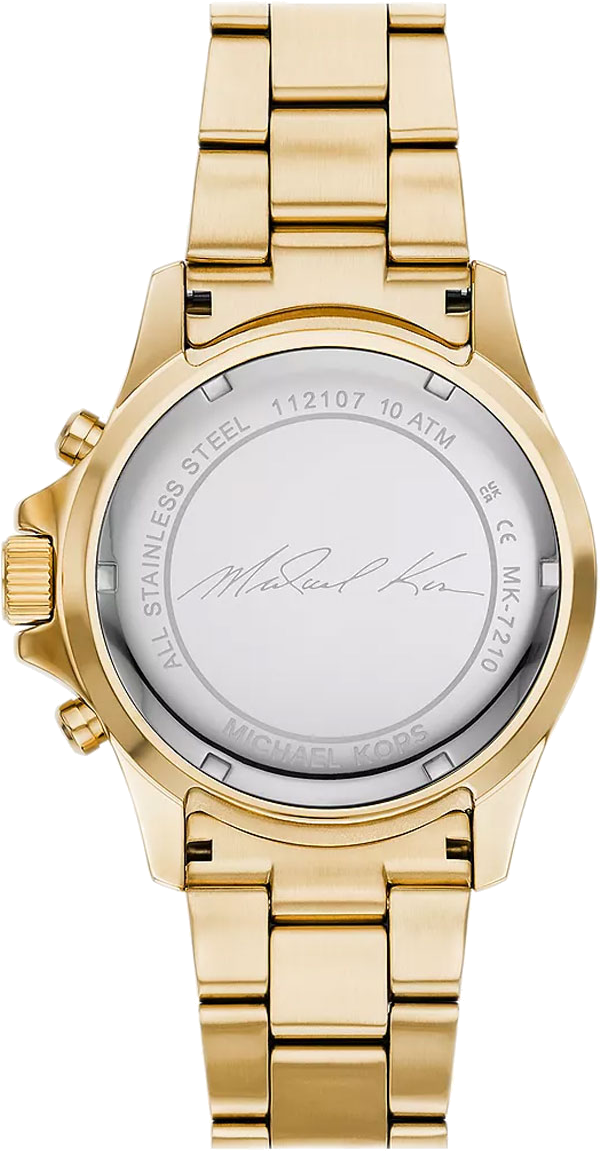 Montre Michael Kors Everest MK7210 Chronographe Femme en Acier Doré avec Cristaux vue 4