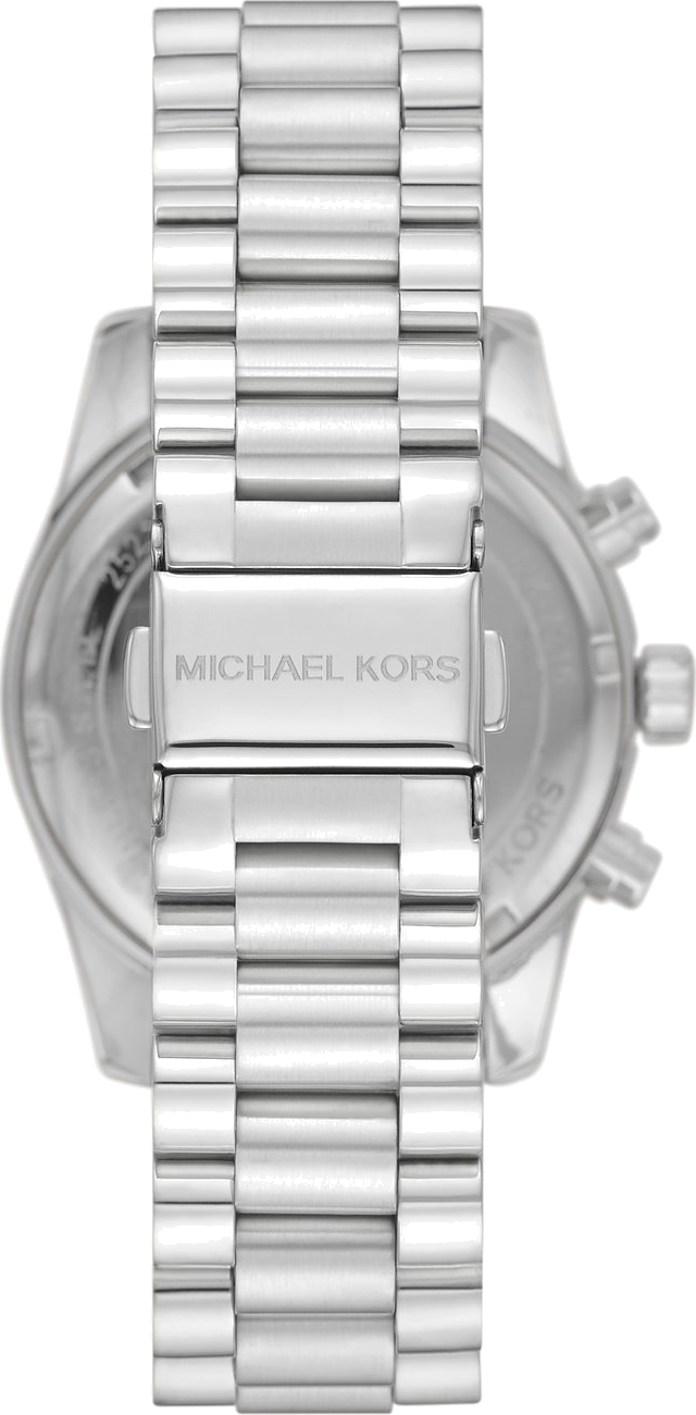 Montre femme Michael Kors Lexington MK7215, cadran bleu, bracelet acier argenté vue 3