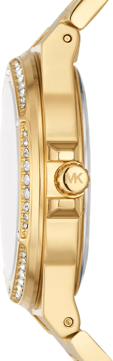 Montre Michael Kors Lennox MK7229 cadran doré pavé de cristaux vue 3