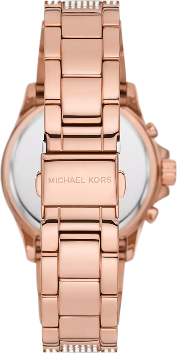 Montre Michael Kors Everest MK7235 chronographe doré rose bracelet acier inoxydable vue 2