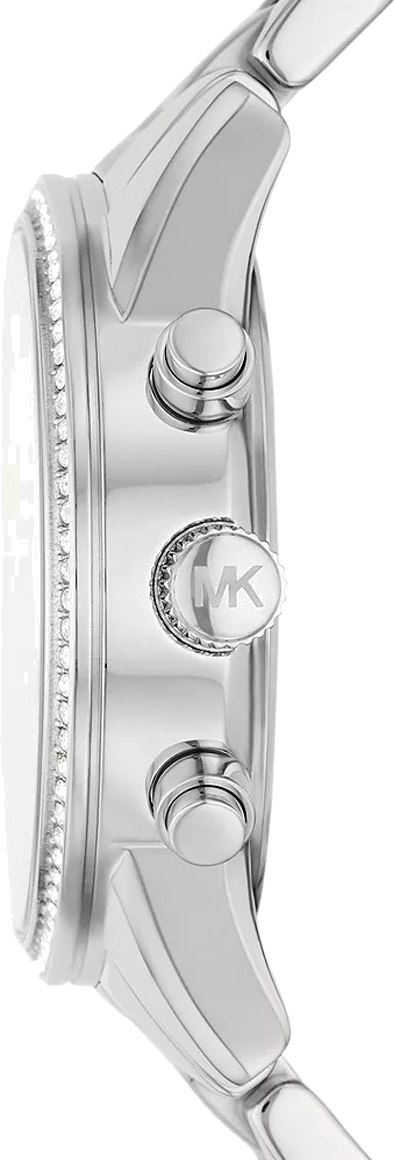 Montre Michael Kors Ritz MK7301 Femme - Cadran argent pavé de cristaux, bracelet acier vue 3