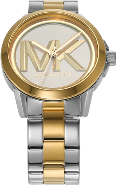 Montre Michael Kors MK7319 pour femme - Cadran logo MK, bracelet bicolore acier et or vue 4
